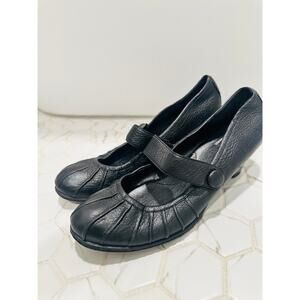 B.O.C Born Concept Mary Jane Leather Heel Black Size 7 Twee Preppy